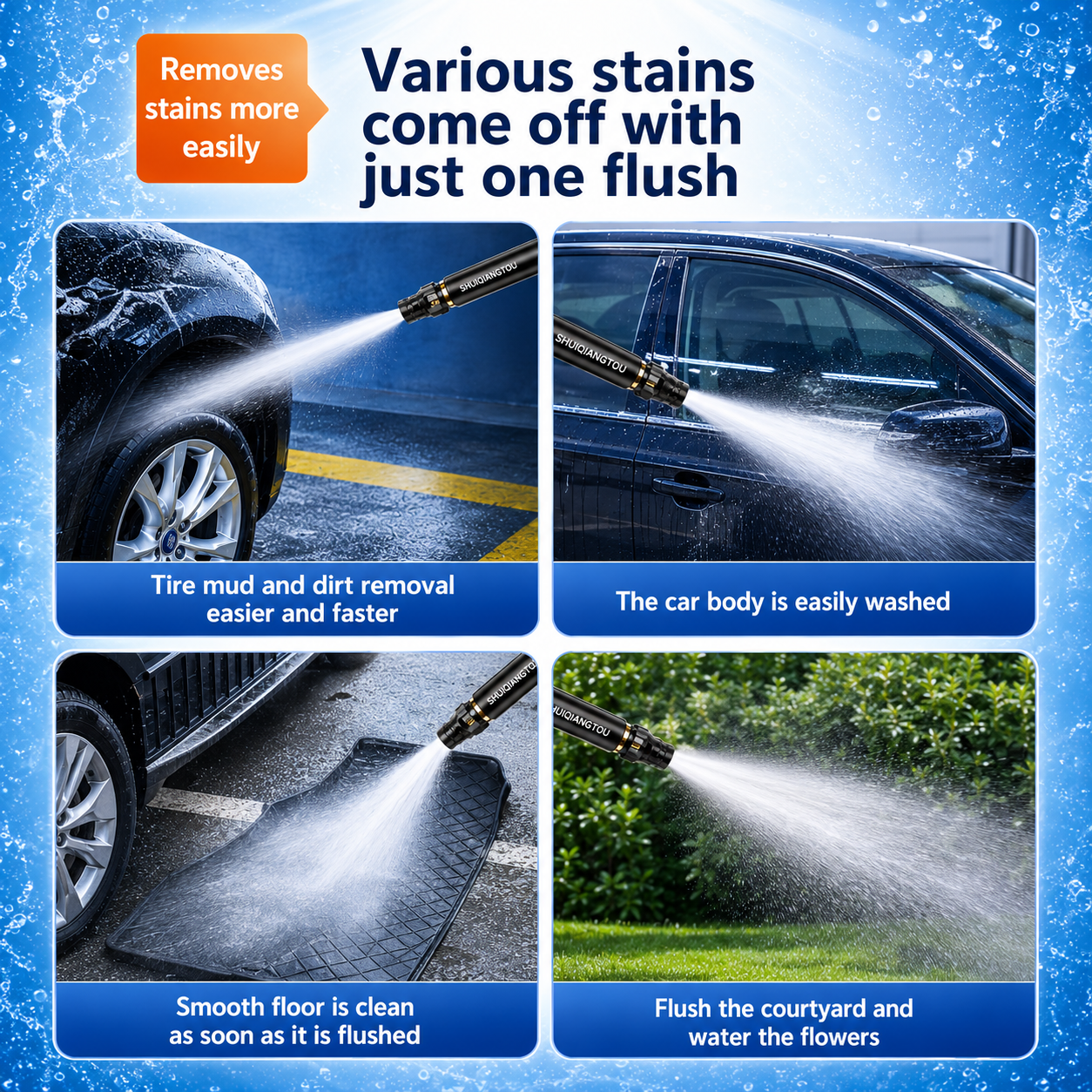 Powerful High-Pressure Water Gun for Car Cleaning